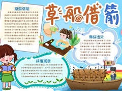 草船借箭手抄报模板