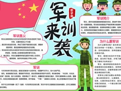 军训来袭手抄报模板