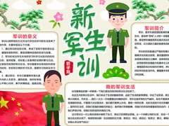 新生军训手抄报模板