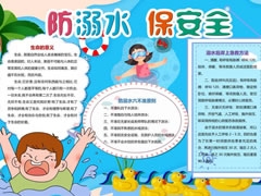 防溺水保安全手抄报模板