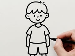 小男孩简笔画