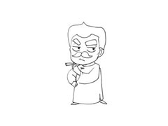 鲁迅简笔画步骤