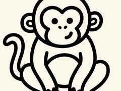 三种猴子简笔画