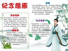 纪念屈原手抄报模板