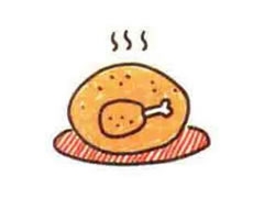 烤火鸡简笔画