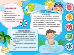 夏季防溺水手抄报