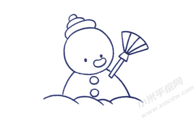 雪人简笔画绘制步骤04.jpg